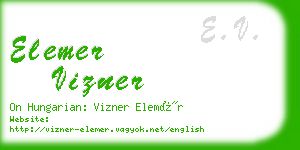 elemer vizner business card